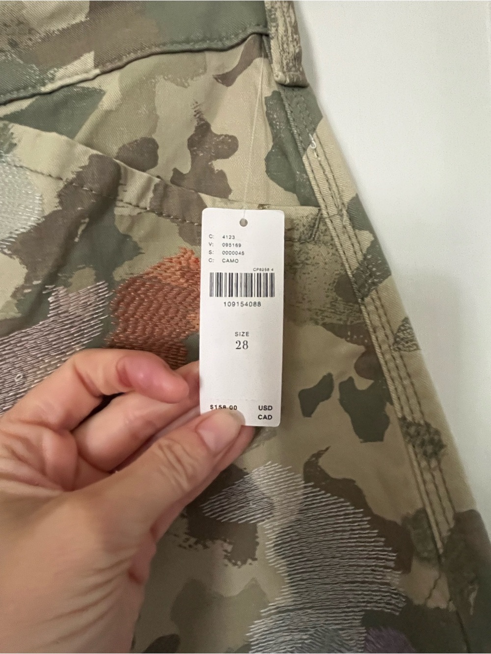 Pilcro Camo Carpenter Pants in Green and Tan - Picture 4 of 6